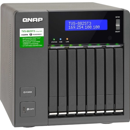 Qnap Qnap Ultra-High Speed And Comp, TVS-882ST3-i7-8G-US TVS-882ST3-i7-8G-US